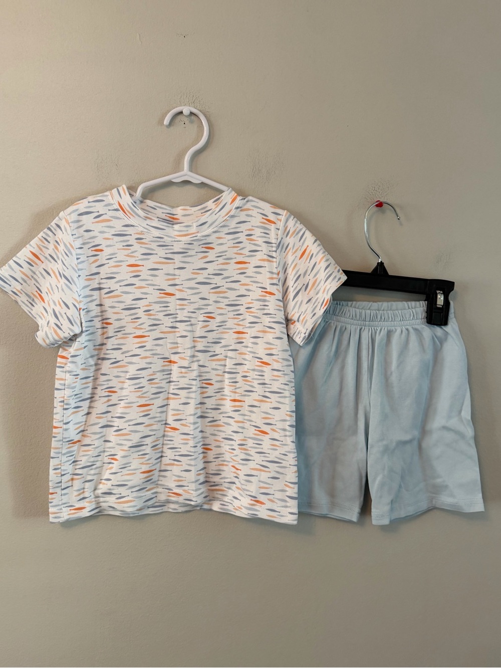 Squiggles by Charlie Orange and Blue Fish Shirt with Matching Shorts